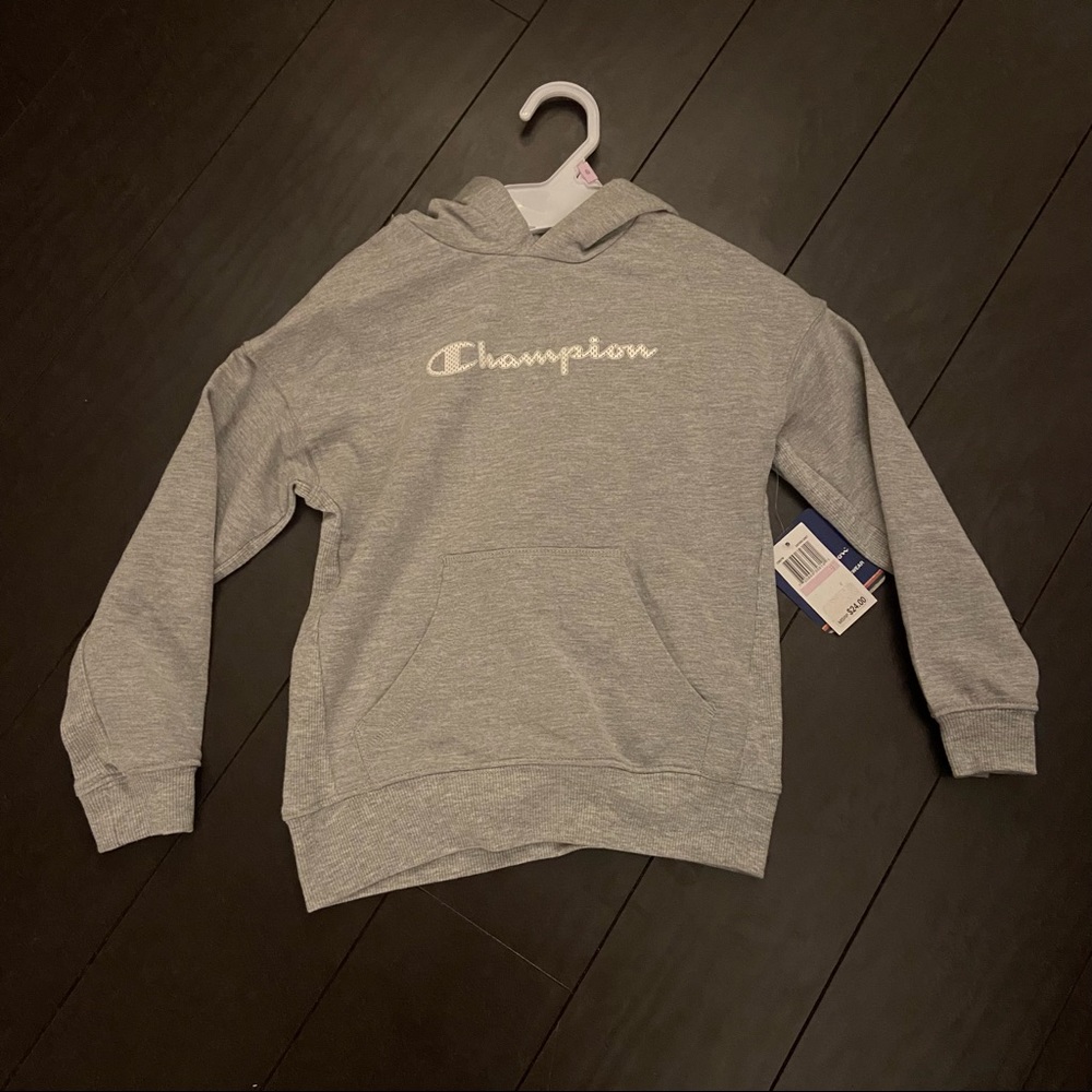 Champion gray unisex hooded sweatshirt NWT no flaws size 6
